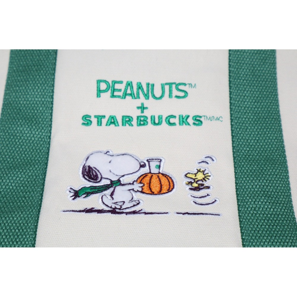 Starbucks x Peanuts 2026 Snoopy Canvas Tote Bag & Plush Charm Keychain Set - Picture 7 of 16
